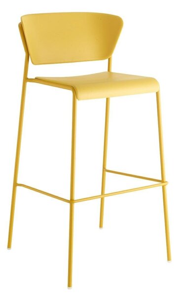 Krzesło barowe Lisa 75cm żółte nowoczesne