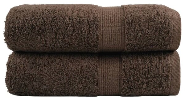 Ręczniki toaletowe premium, solund 2 szt. brązowe 30x30cm 600 g/m²