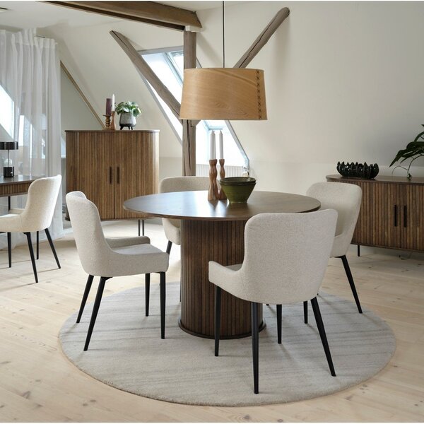 Okrągły stół w dekorze dębu ø 120 cm Nola – Unique Furniture