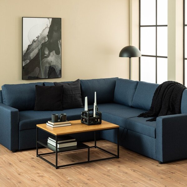 Stolik z blatem w dekorze dębu 60x90 cm Gila – Actona