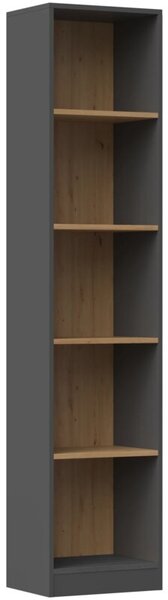 Regał na książki TOP E SHOP R40 Antracyt/Dąb Artisan