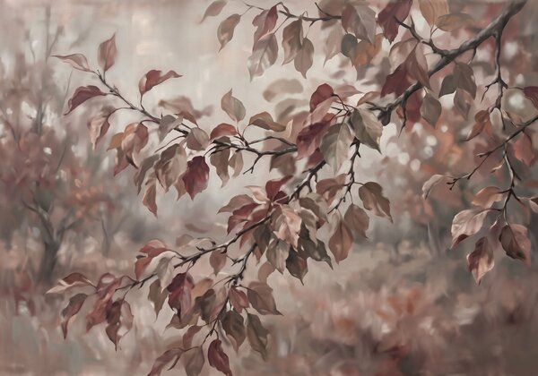 Fototapeta Gałąź drzewa z brązowymi liśćmi, Fototapety Natura, Popularne Fototapety, t00943v3 - Tapeko.pl