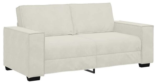 Sofa 2-osobowa, kremowy, 180x78x84 cm, tapicerowana aksamitem