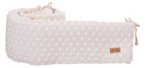 Beżowy ochraniacz do łóżeczka z mieszanki bawełny 170 cm Frosty Almond – Roba