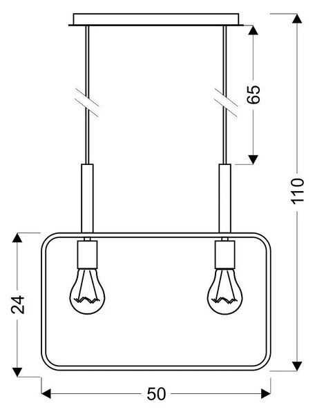 Biała podwójna lampa wisząca w stylu industrialnym - 4X D223 S7-L06