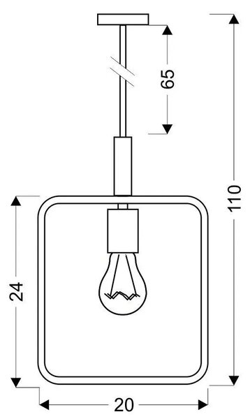 Biała pojedyncza lampa wisząca w stylu industrialnym - D222 N3-S43
