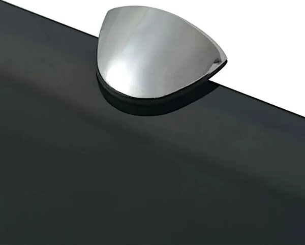 Solidna czarna półka szklana 60x10 P6-Z55