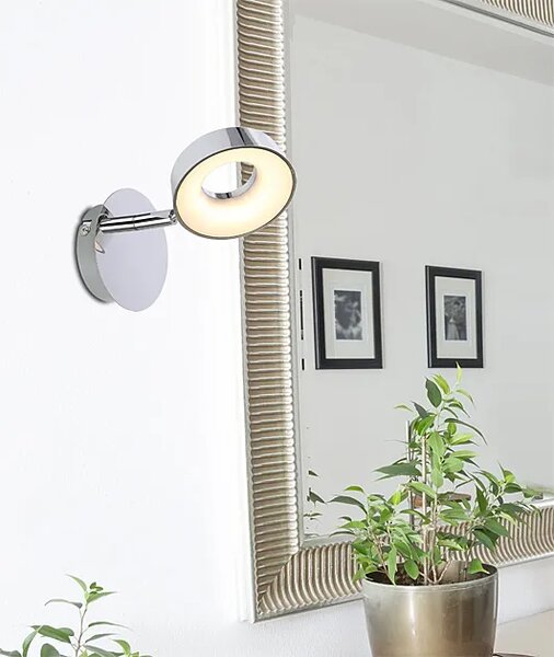 Srebrny kinkiet LED z regulacją - D231 M7-P74