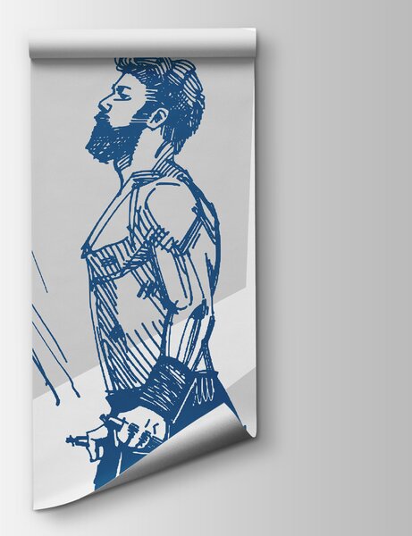 Fototapeta Kolaż zdjęć przedstawiający mężczyznę i kobietę wykonujących przysiady, Fototapety Piłka Nożna, Popularne Fototapety, w04909 - Tapeko.pl