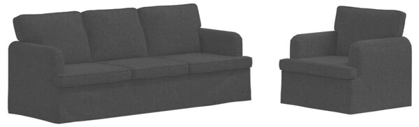 ModuÅowa sofa w kolorze czarnym z ergonomicznym designem i wygodnymi poduszkami