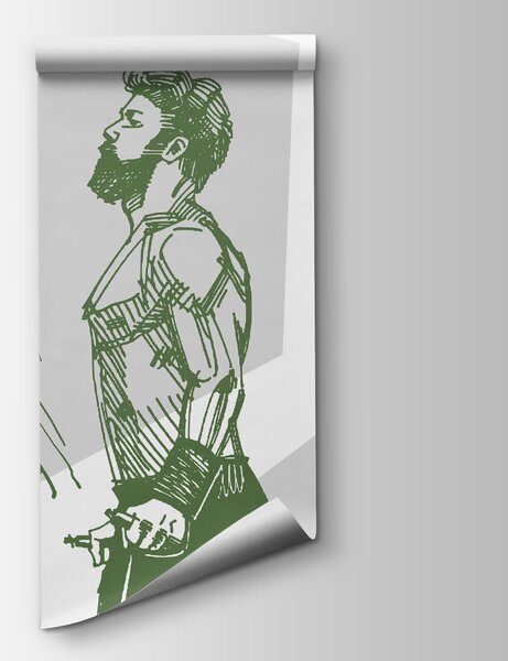 Fototapeta Kolaż zdjęć przedstawiający mężczyznę i kobietę wykonujących przysiady, Fototapety Piłka Nożna, Popularne Fototapety, w04909v1 - Tapeko.pl
