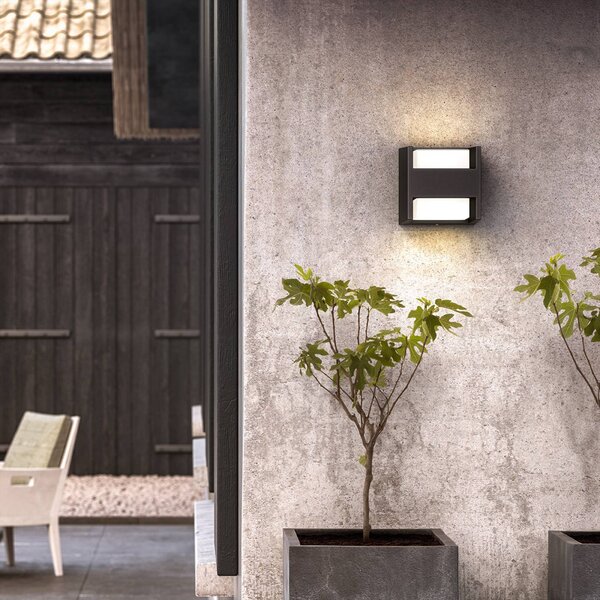 Philips Kinkiet zewnętrzny LED Arbour, aluminiowy / szary / cynkowy, aluminium, nowoczesny