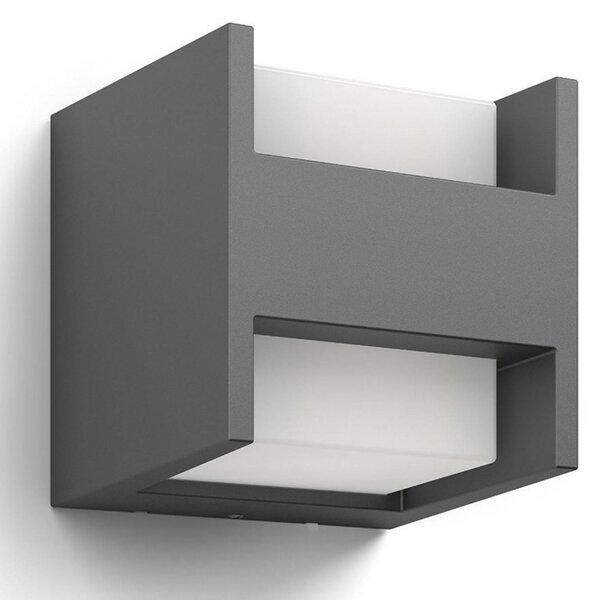 Philips Kinkiet zewnętrzny LED Arbour, aluminiowy / szary / cynkowy, aluminium, nowoczesny