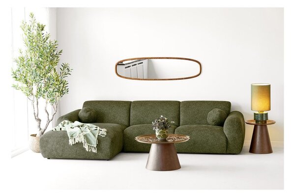 Ciemnobrązowy okrągły stolik ze szklanym blatem ø 80 cm Orvieto – House Nordic