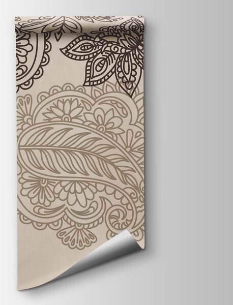 Fototapeta Wzór paisley i kwiatów na brzegu, Fototapety design, Popularne Fototapety, t00951v1 - Tapeko.pl