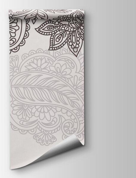 Fototapeta Wzór z motywami paisley i kwiatów, Fototapety pióra, Popularne Fototapety, t00951v2 - Tapeko.pl