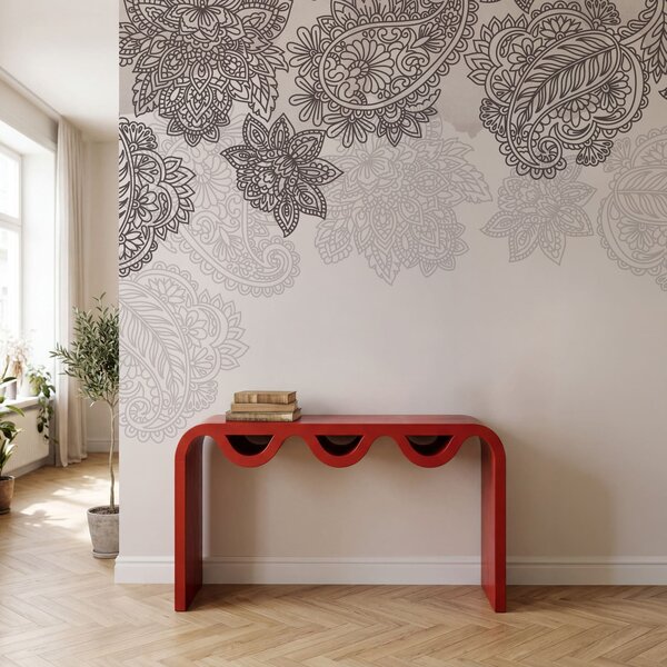 Fototapeta Wzór z motywami paisley i kwiatów, Fototapety pióra, Popularne Fototapety, t00951v2 - Tapeko.pl