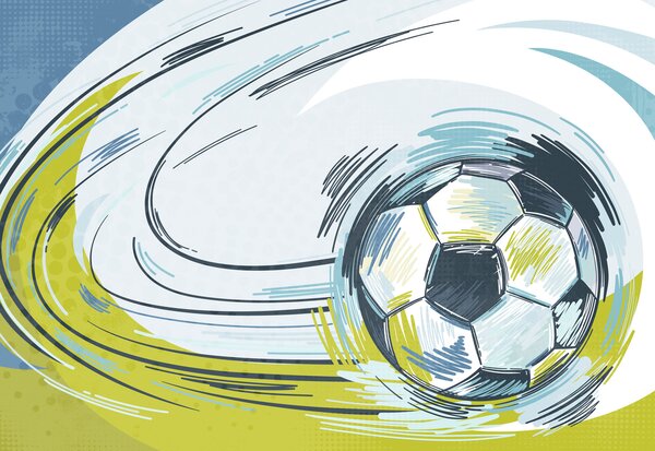 Fototapeta Piłka do futbolu w ruchu, Fototapety Piłka Nożna, Popularne Fototapety, t00954 - Tapeko.pl