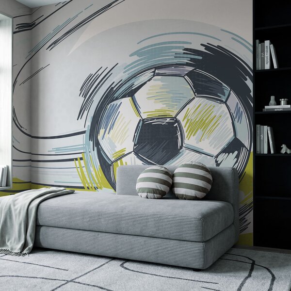 Fototapeta Piłka do futbolu w ruchu, Fototapety Piłka Nożna, Popularne Fototapety, t00954 - Tapeko.pl