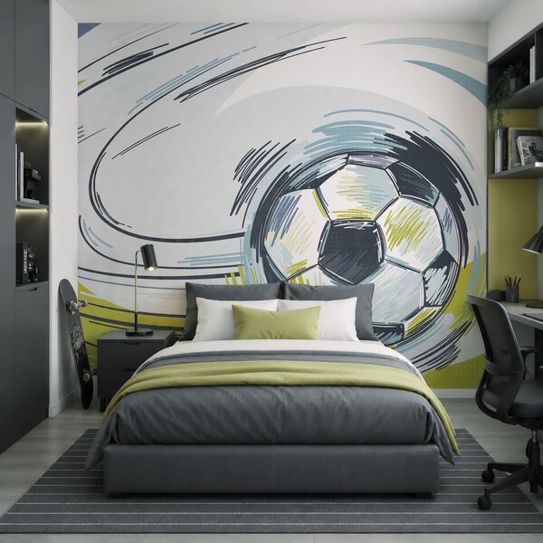 Fototapeta Piłka do futbolu w ruchu, Fototapety Piłka Nożna, Popularne Fototapety, t00954 - Tapeko.pl