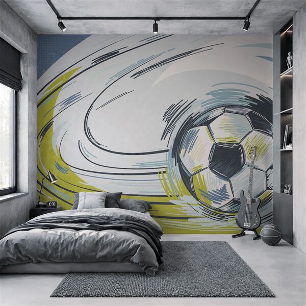 Fototapeta Piłka do futbolu w ruchu, Fototapety Piłka Nożna, Popularne Fototapety, t00954 - Tapeko.pl