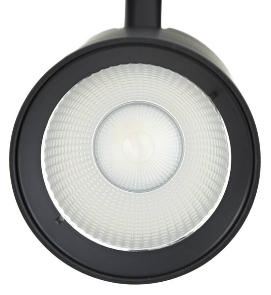 Reflektor szynowy LED Lindby Linaro, czarny, Ø 7 cm, aluminium, CCT Linaro Lindby, możliwość ściemniania, czarny, salon / jadalnia, aluminium, nowoczesny