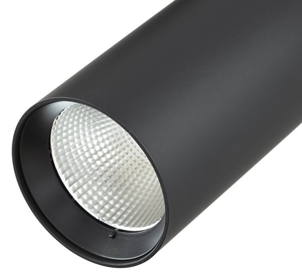 Reflektor szynowy LED Lindby Linaro, czarny, Ø 7 cm, aluminium, CCT Linaro Lindby, możliwość ściemniania, czarny, salon / jadalnia, aluminium, nowoczesny