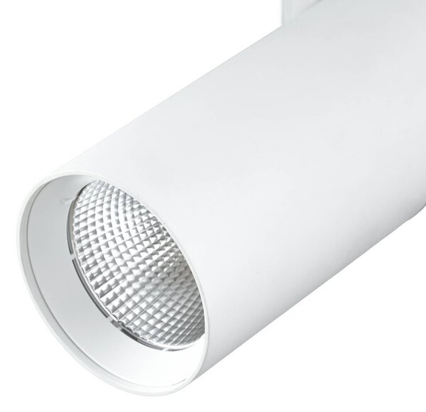 Reflektor szynowy LED Lindby Linaro, biały, Ø 7 cm, aluminium, CCT Linaro Lindby, możliwość ściemniania, biały / opal, salon / jadalnia, aluminium, nowoczesny