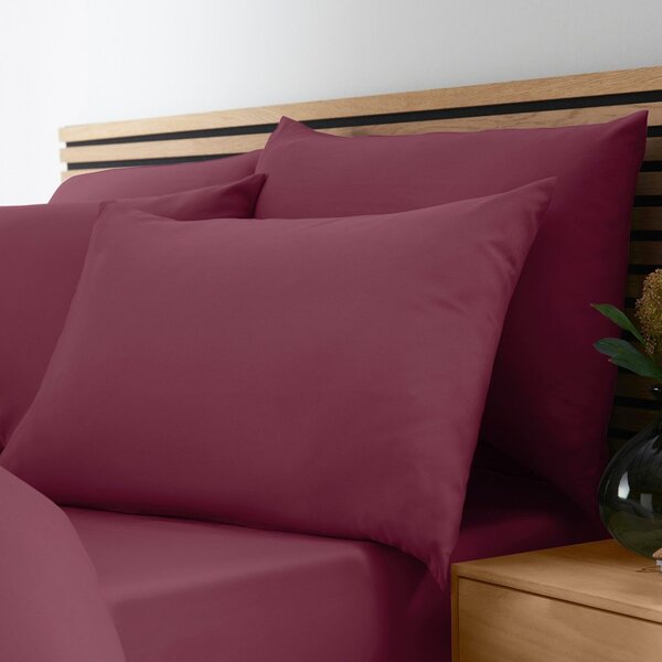 Bordowa pościel dwuosobowa 200x200 cm So Soft Non Iron – Catherine Lansfield