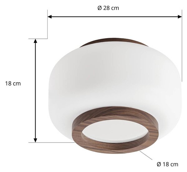 Lampa sufitowa Shiro Quitani, możliwość ściemniania, biały / opal, salon / jadalnia, szkło, design