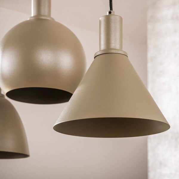 ZIJLSTRA Lampa wisząca Metallo, możliwość ściemniania, kremowy / amber, salon / jadalnia, metal, nowoczesny