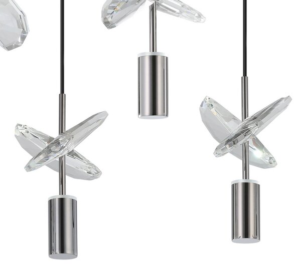 Stars of Light Lampa wisząca Comareira, aluminiowy / szary / cynkowy, salon / jadalnia, metal, nowoczesny