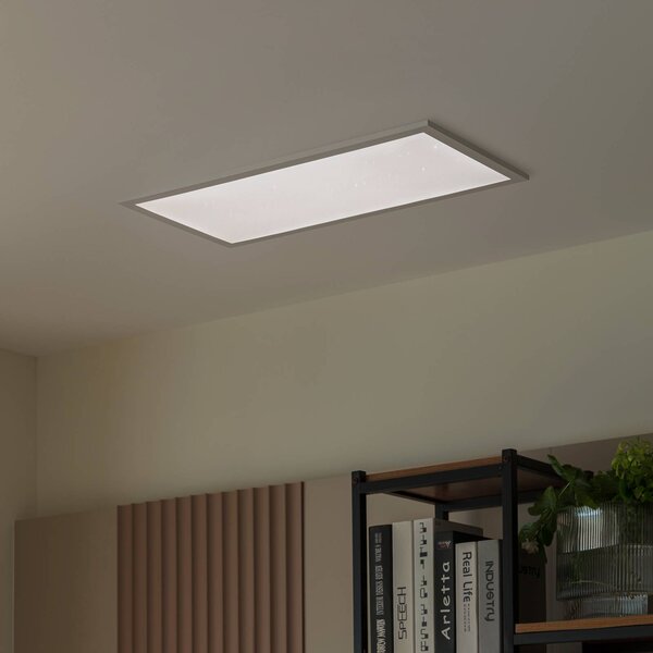 Lindby Panel LED Kenma, możliwość ściemniania, biały / opal, salon / jadalnia, tworzywo sztuczne, nowoczesny