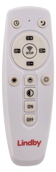Lindby Panel LED Kenma, możliwość ściemniania, biały / opal, salon / jadalnia, tworzywo sztuczne, nowoczesny
