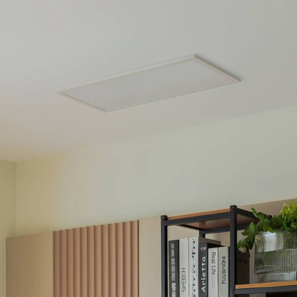 Lindby Panel LED Kenma, możliwość ściemniania, biały / opal, salon / jadalnia, tworzywo sztuczne, nowoczesny