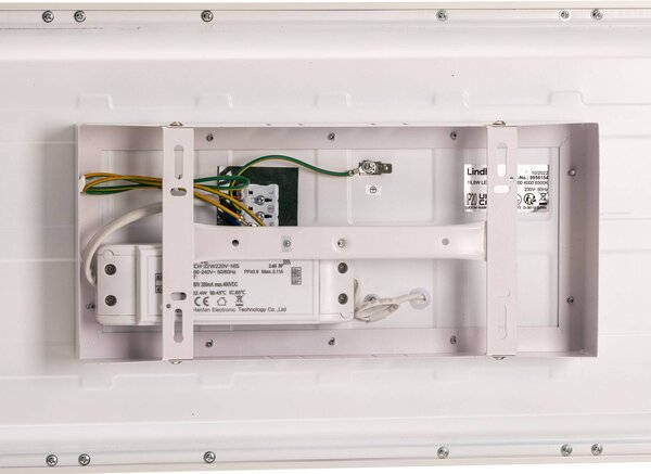 Lindby Panel LED Kenma, możliwość ściemniania, biały / opal, salon / jadalnia, tworzywo sztuczne, nowoczesny
