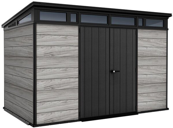 Domek ogrodowy Keter PENT Signature 11x7 Storm Grey, z podog