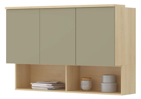 MebleMWM Szafka wisząca 3D TERRA | 24LEON11 | Dąb Lindberg / Eukaliptus