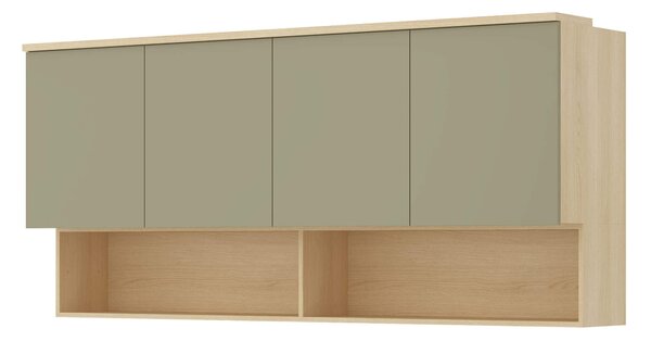 MebleMWM Szafka wisząca 4D TERRA | 24LEON13 | Dąb Lindberg / Eukaliptus