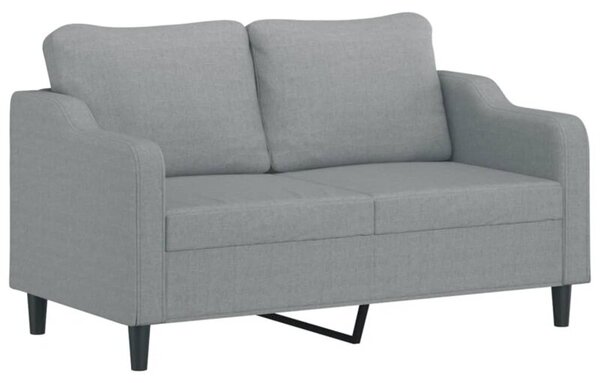 Sofa 2-osobowa, jasnoszara, 140 cm, tapicerowana tkaninÄ