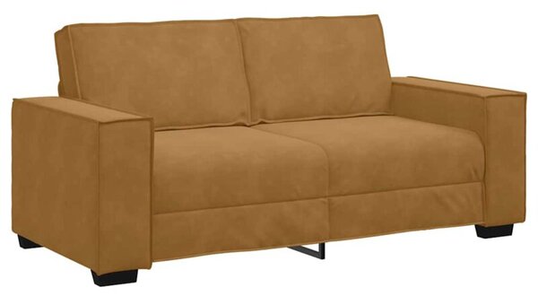 Sofa 2-osobowa, brÄ zowa, 180x78x84 cm, tapicerowana aksamitem