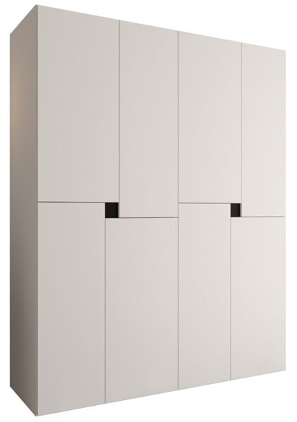 Szafa uchylna otwierana Tempo 160 wys. 203 cm biały + u. czarny