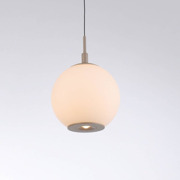 Paul Neuhaus Lampa wisząca Sandora, możliwość ściemniania, kremowy / amber, salon / jadalnia, metal, nowoczesny