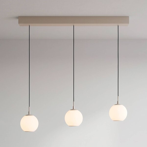 Paul Neuhaus Lampa wisząca Sandora, możliwość ściemniania, kremowy / amber, salon / jadalnia, metal, nowoczesny