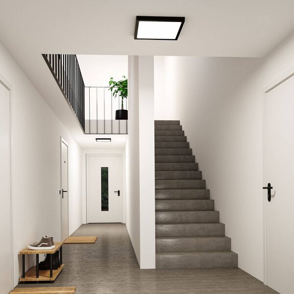 Paulmann Panel LED Abia 2, czarny, salon / jadalnia, tworzywo sztuczne, nowoczesny