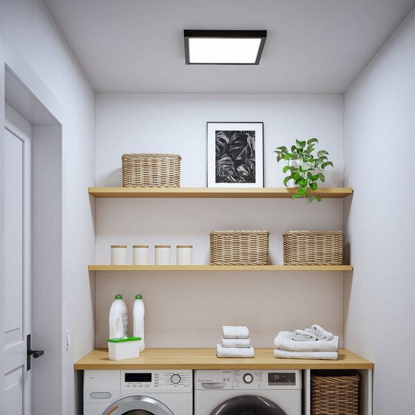 Paulmann Panel LED Abia 2, czarny, salon / jadalnia, tworzywo sztuczne, nowoczesny