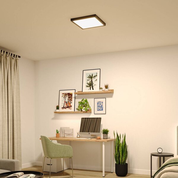 Paulmann Panel LED Abia 2, czarny, salon / jadalnia, tworzywo sztuczne, nowoczesny