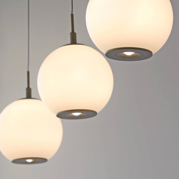 Paul Neuhaus Lampa wisząca Sandora, możliwość ściemniania, kremowy / amber, salon / jadalnia, metal, nowoczesny