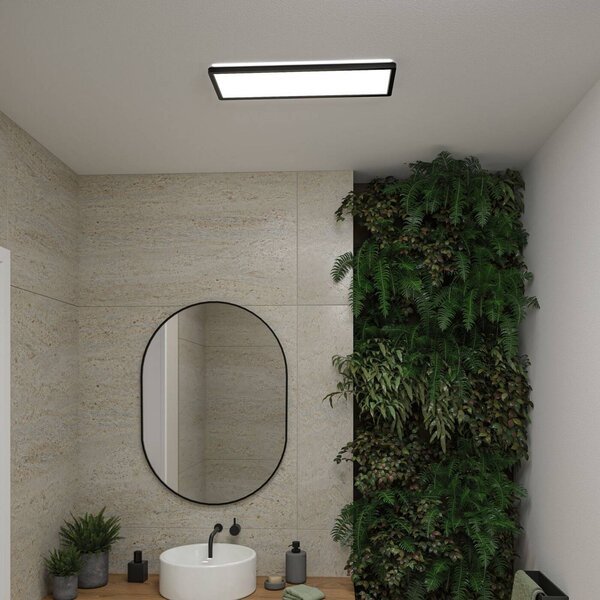 Paulmann Panel LED Atria Shine, czarny, biuro, tworzywo sztuczne, nowoczesny