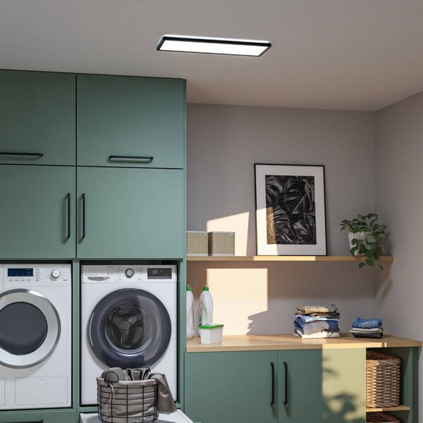Paulmann Panel LED Atria Shine, czarny, biuro, tworzywo sztuczne, nowoczesny